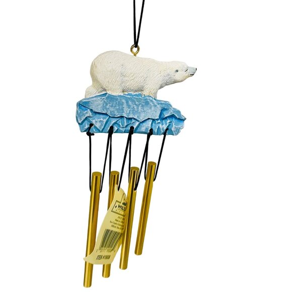 Vintage Polar Bear Wind Chime By New Creative Enterprises 1998  6" 4 inches - Picture 3 of 4